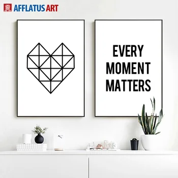 

Geometry Love Quotes Wall Art Canvas Painting Nordic Posters And Prints Black White Wall Pictures For Living Room Home Decor