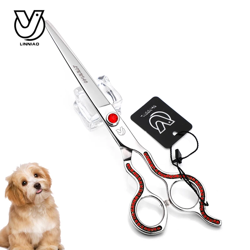 

Professional Dog Hair Cutting Scissors 7 Inch Pet Grooming Scissors Kit Shears Set Puppy Cat Rabbit Hair Beauty Supplies