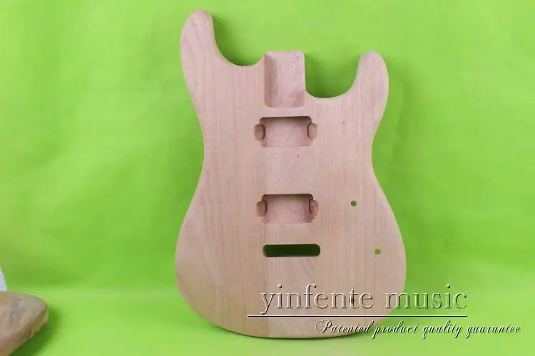 

one Unfinished electric guitar body mahogany wood made and maple top 25 #