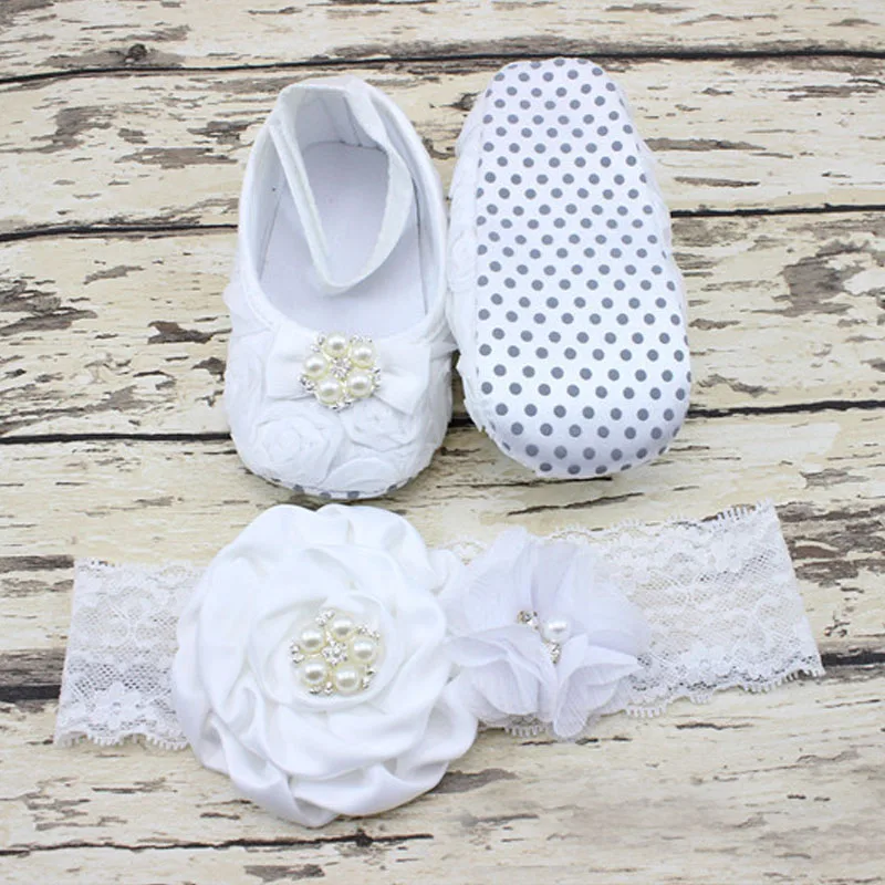 0 12 Months Newborn Baby Girl Shoes white baptism Toddler Infant Fabric