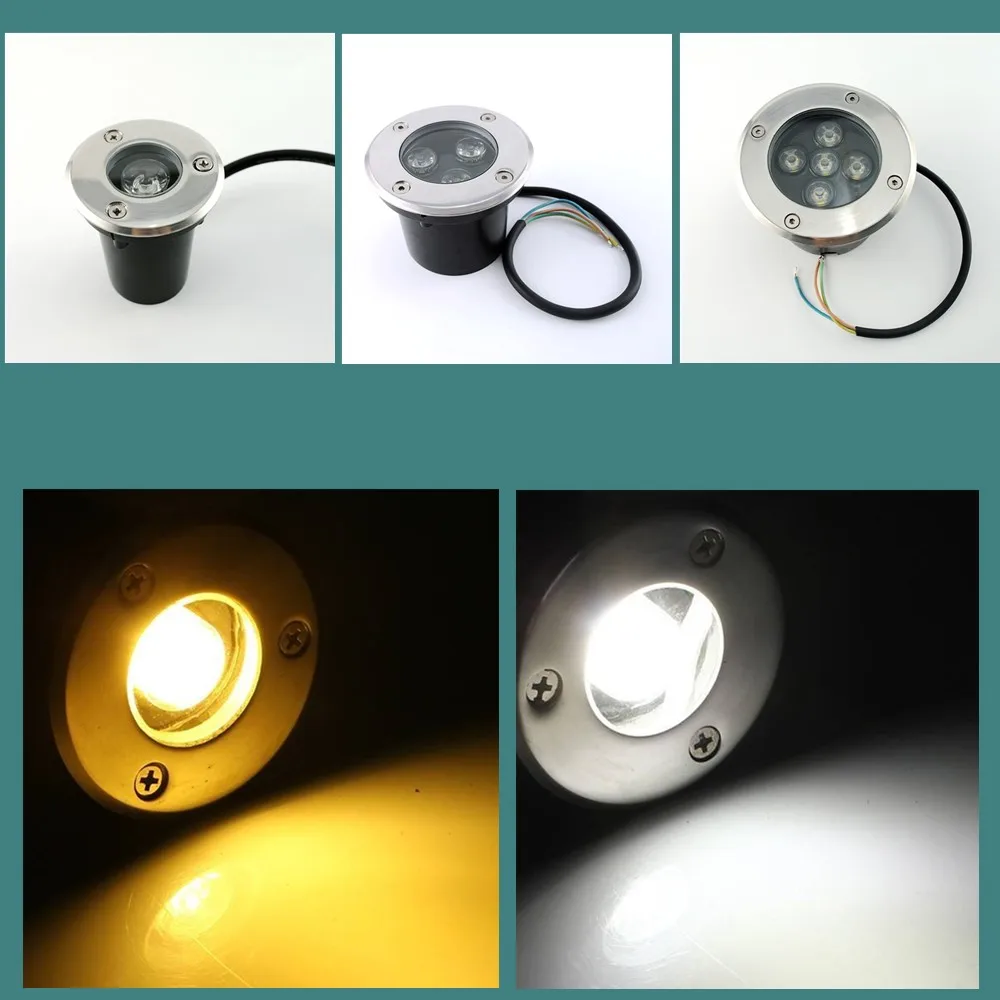 220v 110v 1W 3W 5W Led Recessed Underground Light for Outdoor Led Deck