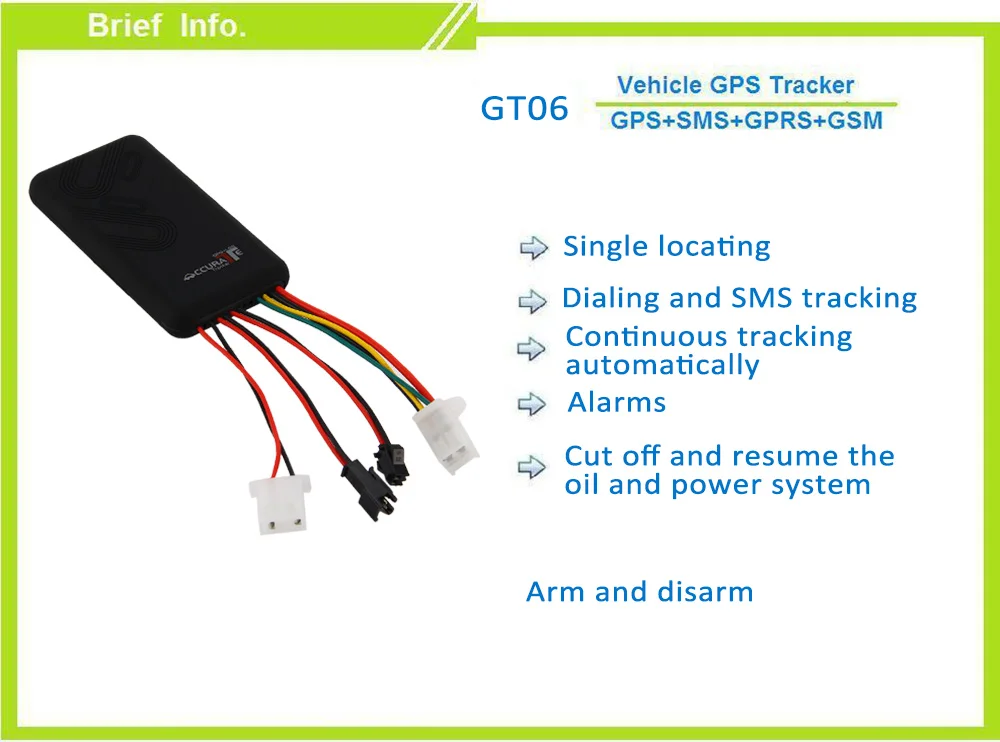 OllyMurs GT06 gps SMS GPRS трекер локатор дистанционного управления отслеживающая сигнализация qd- 008