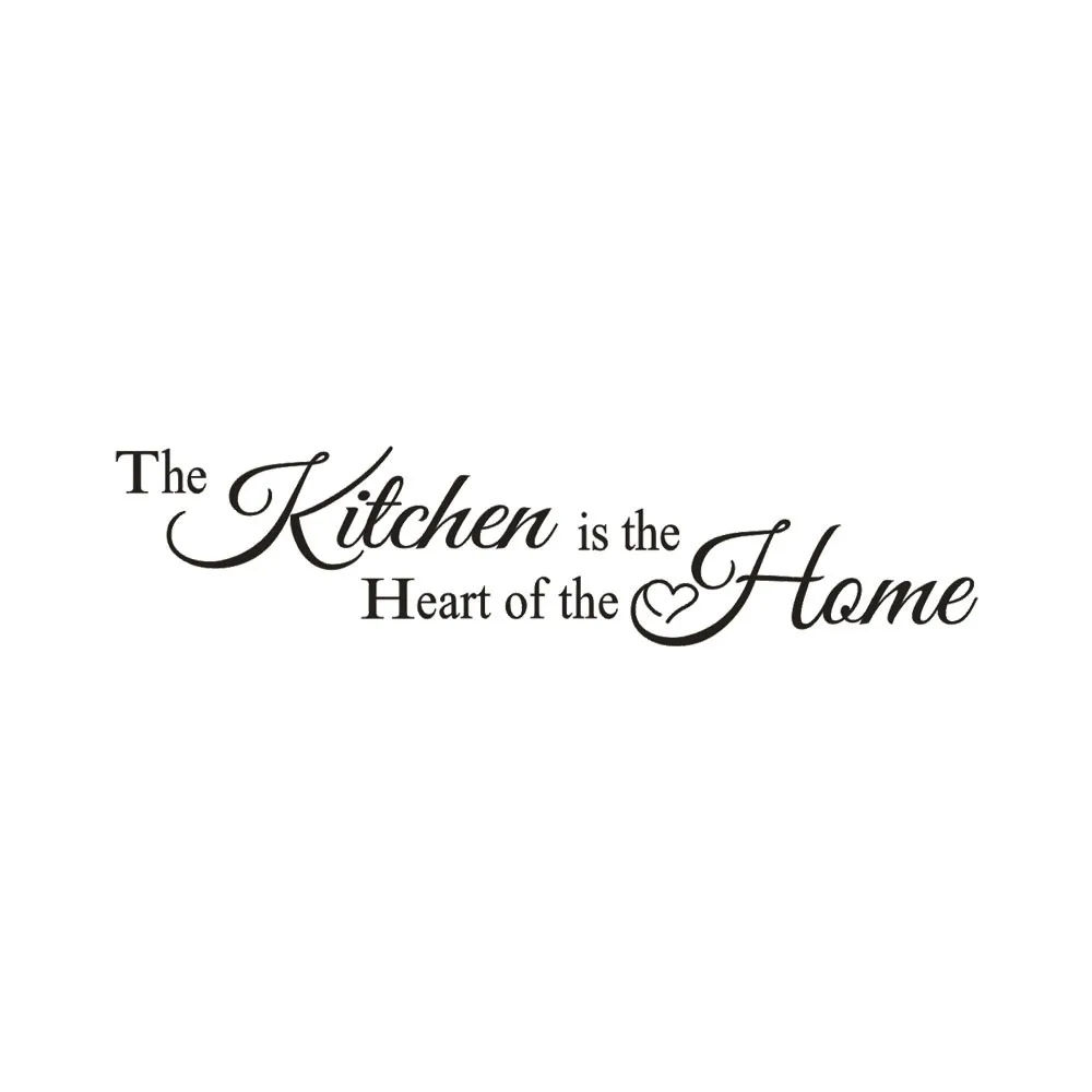 The Kitchen Is The Heart Of The Home Letter Wall Sticker Decor Art Kitchen Decal