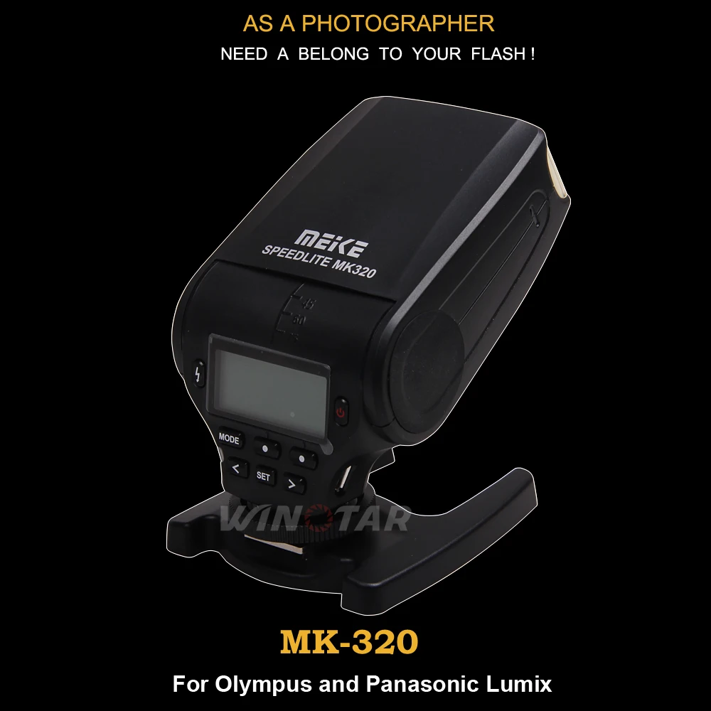 MEIKE MK320 миниый проблесковый ttl Вспышка Speedlite для цифрового фотоаппарата Panasonic Lumix DMC GF7 GM5 GH4 GM1 GX7 G6 GF6 GH3 G5 GF5 GX1 GF3 G3