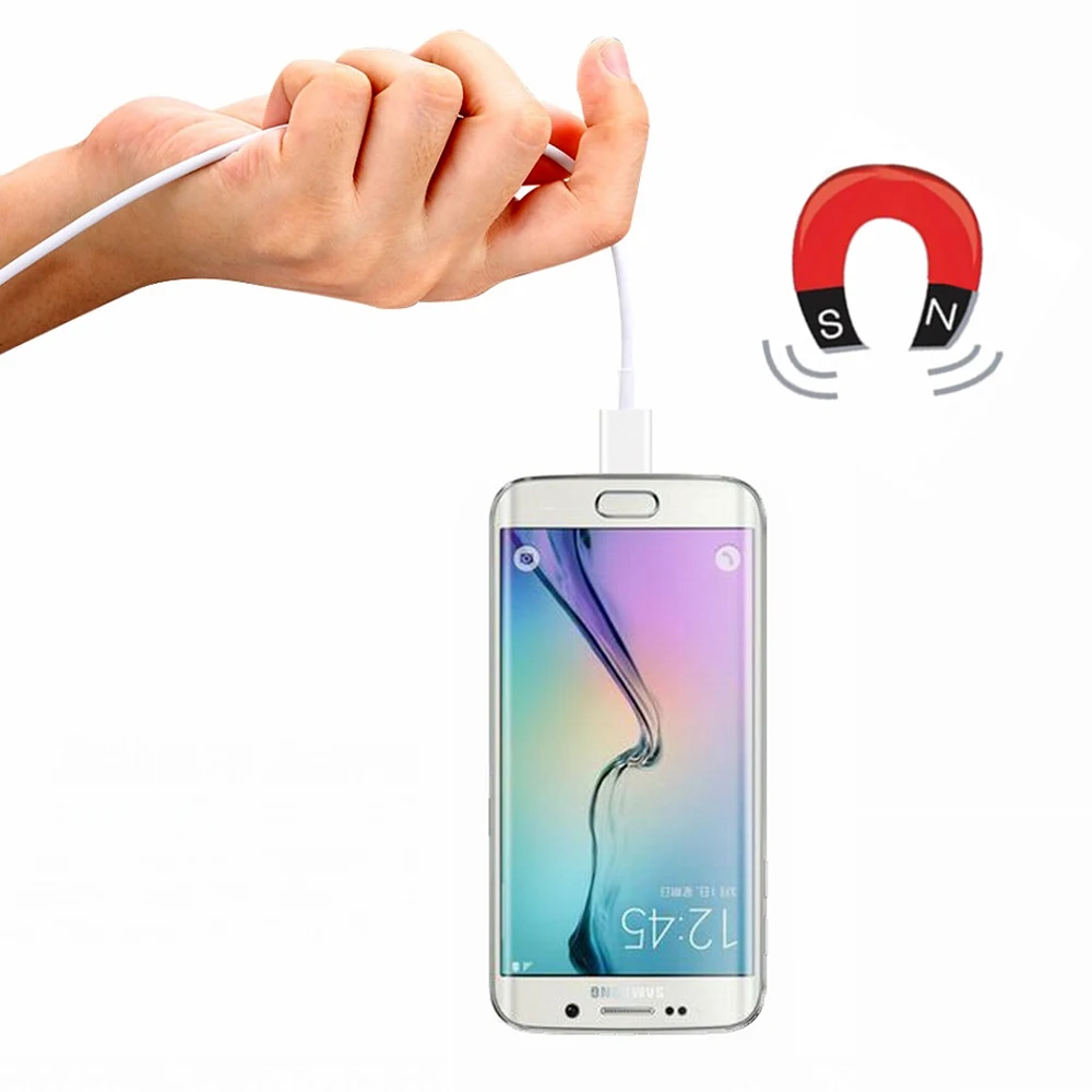 5 шт длинный 1 м мобильный телефон линия для Samsung Huawei Магнитная USB быстрая зарядка