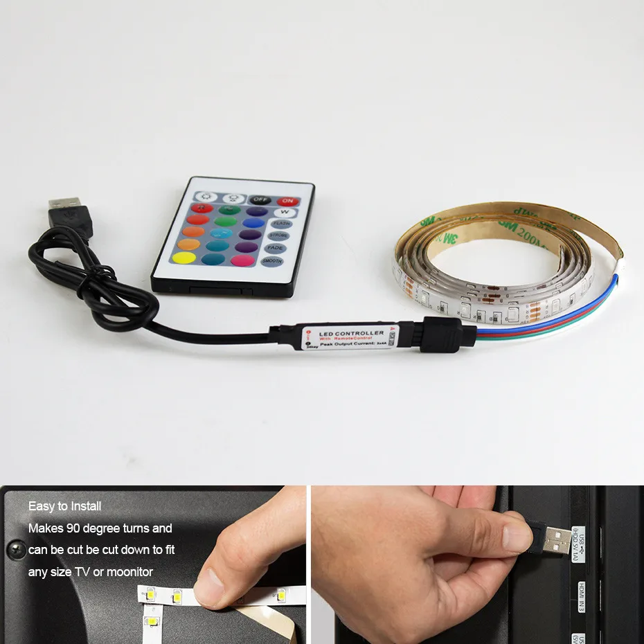 

USB LED Strips Light SMD2835 5V Adapter String Christmas Desk Decor Lamp Tape For TV Background Lighting 5V 50CM 1M 2M 3M 4M 5M