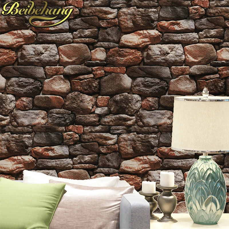 beibehang Brick Wallpaper Roll Vinyl PVC Retro Wall Paper decoration