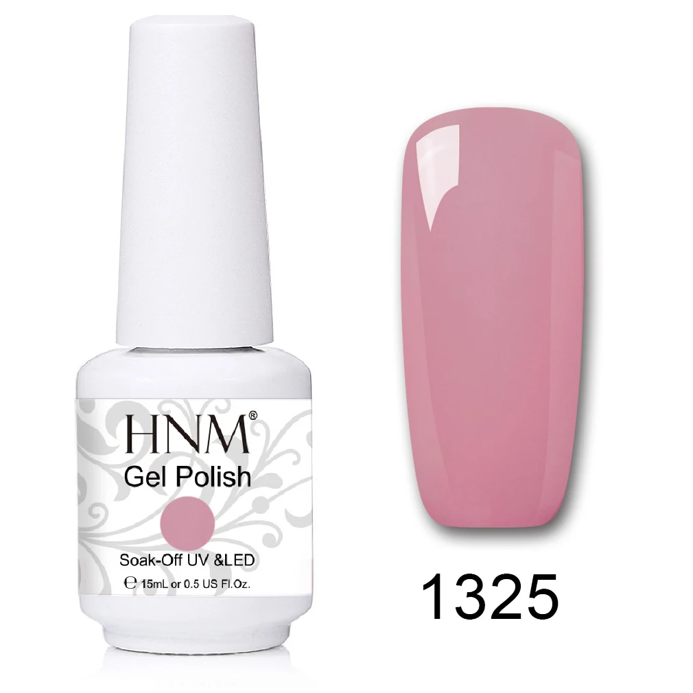 HNM 241 Colors 15ml Pure Glitter UV Gel Nail Polish Soak Off Primer LED Lamp GelLak Hybrid Varnish For Nails Art Enamel Lacquer - Цвет: 1325