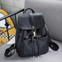 PU Black Washer Women Backpack Korean Version of the Shoulder Bag Female Girl Backpack Covered Small Backpack School Backpack PU Black Washer Women Backpack Korean Version of the Shoulder Bag Female Girl Backpack Covered Small Backpack School Backpack