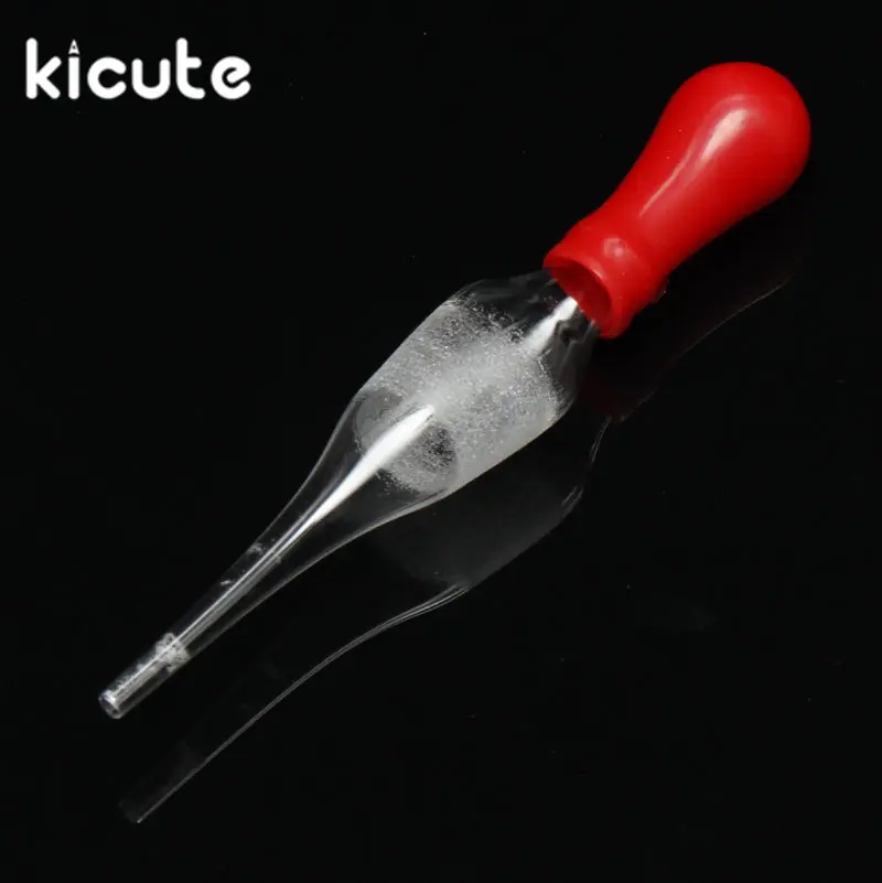 KiCute 1Pcs30ml Clear Glass Pipette Pipet Dropper With Red Rubber Cap