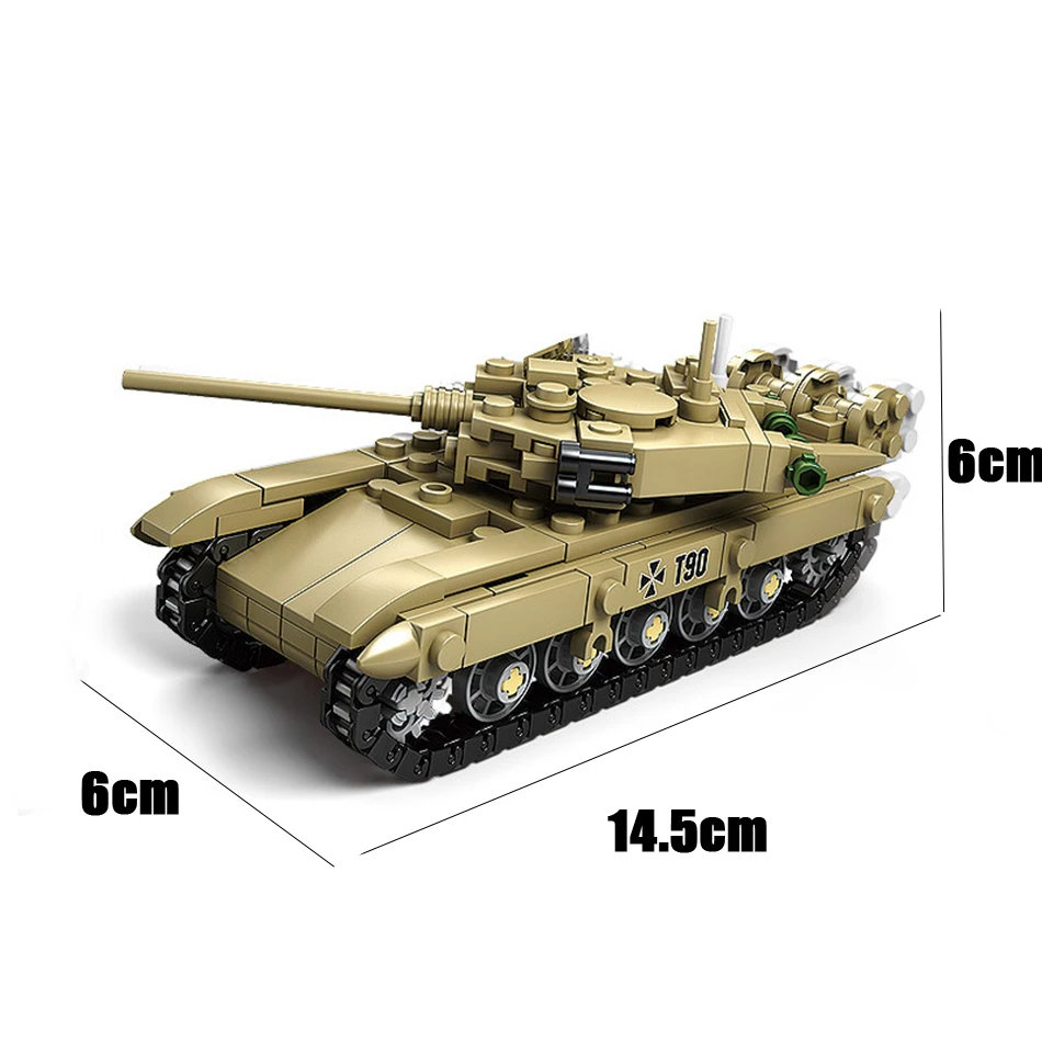 HUIQIBAO игрушки 4 моделей армейские блоки 2 ой мировой войны танк строительные для