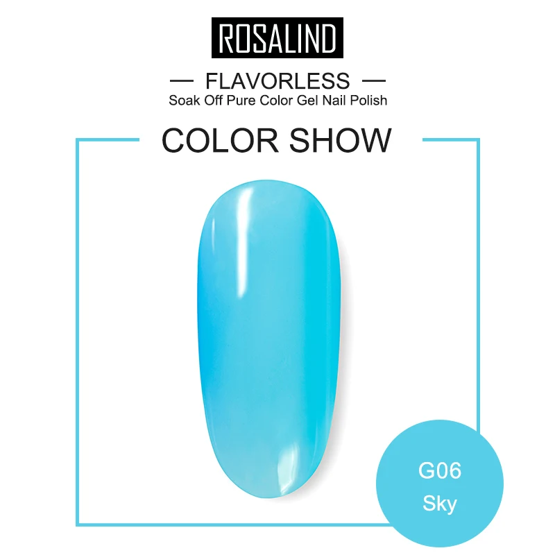 RCG06 ROSALIND Гель-лак для ногтей гибридные Лаки чистый цвет для ногтей грунтовка замочить от маникюра Базовое покрытие Vernis праймер Гель-лак для ногтей - Цвет: RCG06