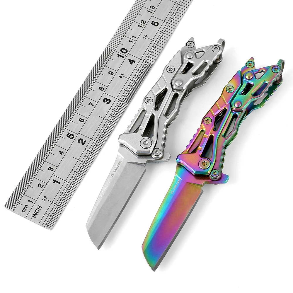 

Multifunction Folding Fold Knife Portable Key Ring Camping Mini Peeler Keychain Tactical Rescue Survival Outdoor Tool Hunting