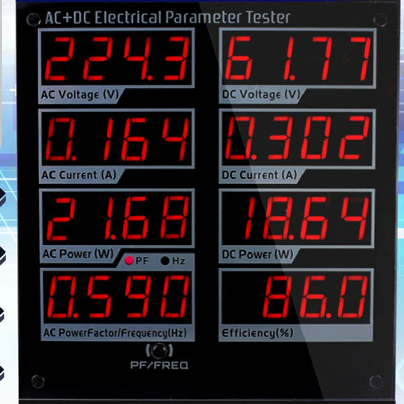 AC+DC multifunction meter measure and display AC power, power factor