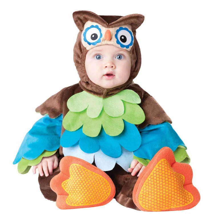

Toddler Colour Owl Animal Performance Jumpsuit Cosplay Costume For Cute Baby Kids Birthday Halloween Party