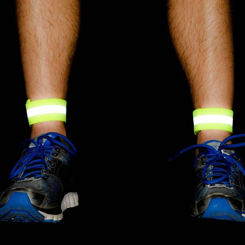 Высокая видимость светоотражающий эластичный ремешок лодыжки браслеты ноги ремешок на запястье аварийное предупреждение ночной бег Велоспорт Спорт sa