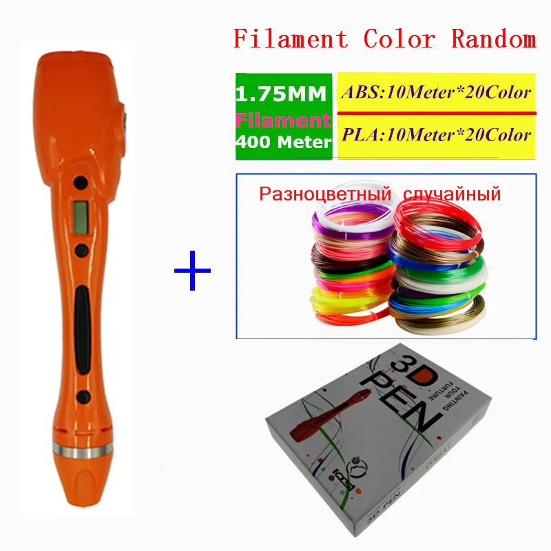 

Origianl 3D Pen Can Add 1.75MM Threads Plastic 10M x20Color ABS and PLA 3D Printer Pen 3D Pens For Kids' Best Birthday Gift