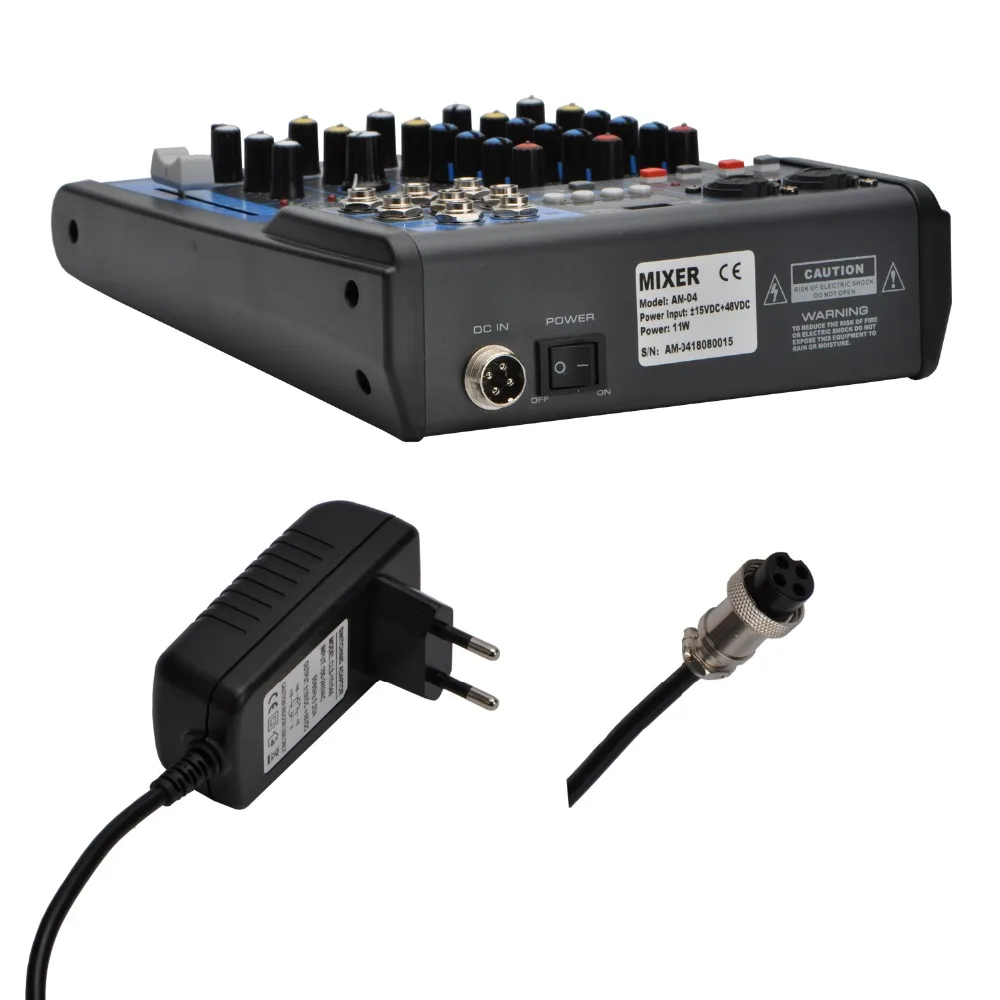 LOMOEHO AM 04 2 моно + 1 стерео 4 канала Bluetooth USB 48 В Phantom Профессиональный DJ аудио