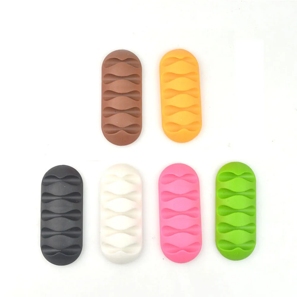 

6.8*2.9*1.2cm Back-Adhesive Cable Organizer Holder Cable Clip Desktop Sorting System Power Cords Charging Cables Headphones