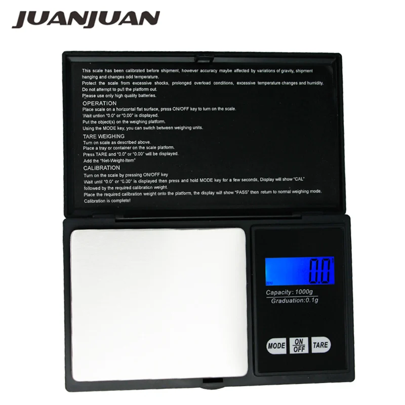 Digital 1000g 0.1g Electronic Scale Jewelry Gold Balance Weight Gram LCD display Mini Pocket 1kg 30%off | Инструменты