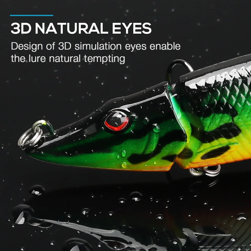 VTAVTA 12.5cm 20g 9-segement Swimbait Pike Wobblers Crankbait Fishing Lure Multi Jointed Hard Bait Musky Sinking Isca Artificial