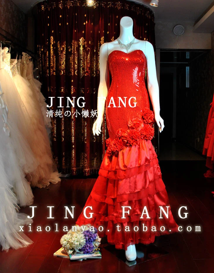 

free shipping actual lmages robe de soiree 2014 new fashion sexy vestido de festa Sequins long party gown Formal evening Dress