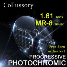 1,61 ИНДЕКС Trivex MR-8 асферическая Оптика прогрессивной формы фотохромные линзы для чтения серые hmc emi наивысшего качества