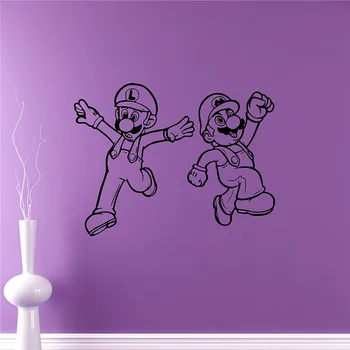 

Super Mario Wall Sticker Video Game Hero Vinyl Sticker Retro Games Home Interior Removable Wall Murals Housewares #M121