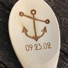 Пользовательские Гравированные Якорь Морской Свадебный деревянный ложки день рождения для девичника крещения Рождество новогодние стаканчики для вечеринки, подарков