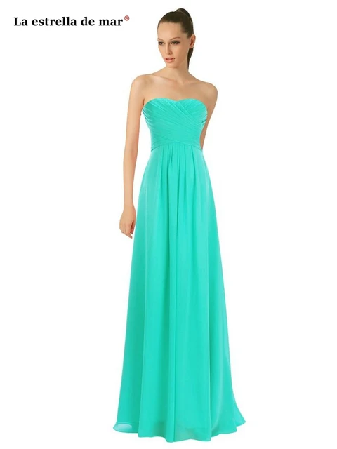 turquoise strapless dress