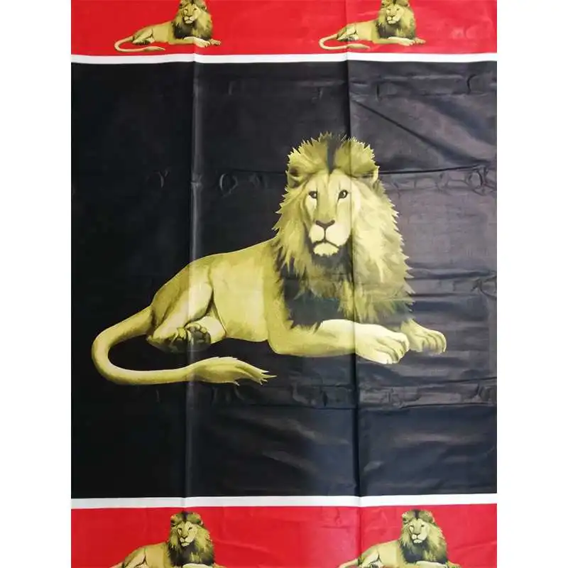

Nigerian Ankara African 100% cotton Wax Prints Fabric High Quality 6 yards big loin animal design dashiki fabric for Dress