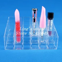 24 чехла прозрачный косметический держатель Подставка для помады губная помада макияж держатель косметический Органайзер держатель чехол