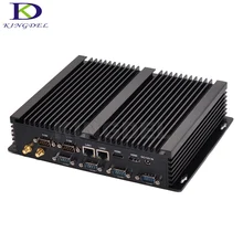 Безвентиляторный Mini PC HTPC, Intel Core i3 4010U/i5 4200U, Двойной HDMI + LAN 6 COM rs232, USB, Поддержка 3d-игры, wi-fi, Windows 10 Desktop PC