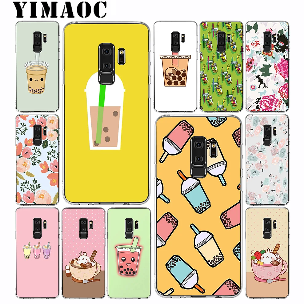 

YIMAOC Bubble Tea Marvelous Soft Silicone Case for Samsung Galaxy S10 S10E S9 S8 Plus S7 S6 Edge & Note 9 8 Soft Cover