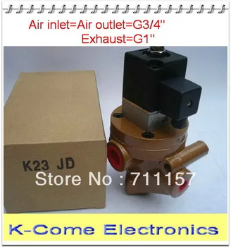 

G3/4" Electric Control Reversing Valve Pneumatic Stop Valve Cut Off Solenoid Valve 2/3Way N/C Type Brick Machine Parts