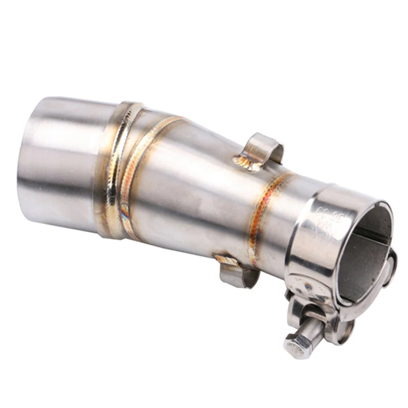 

Motorcycle Exhaust Middle Pipe Connection Link Pipe Round 51mm Muffler Slip On For Kawasaki Z250/300 Without Exhaust