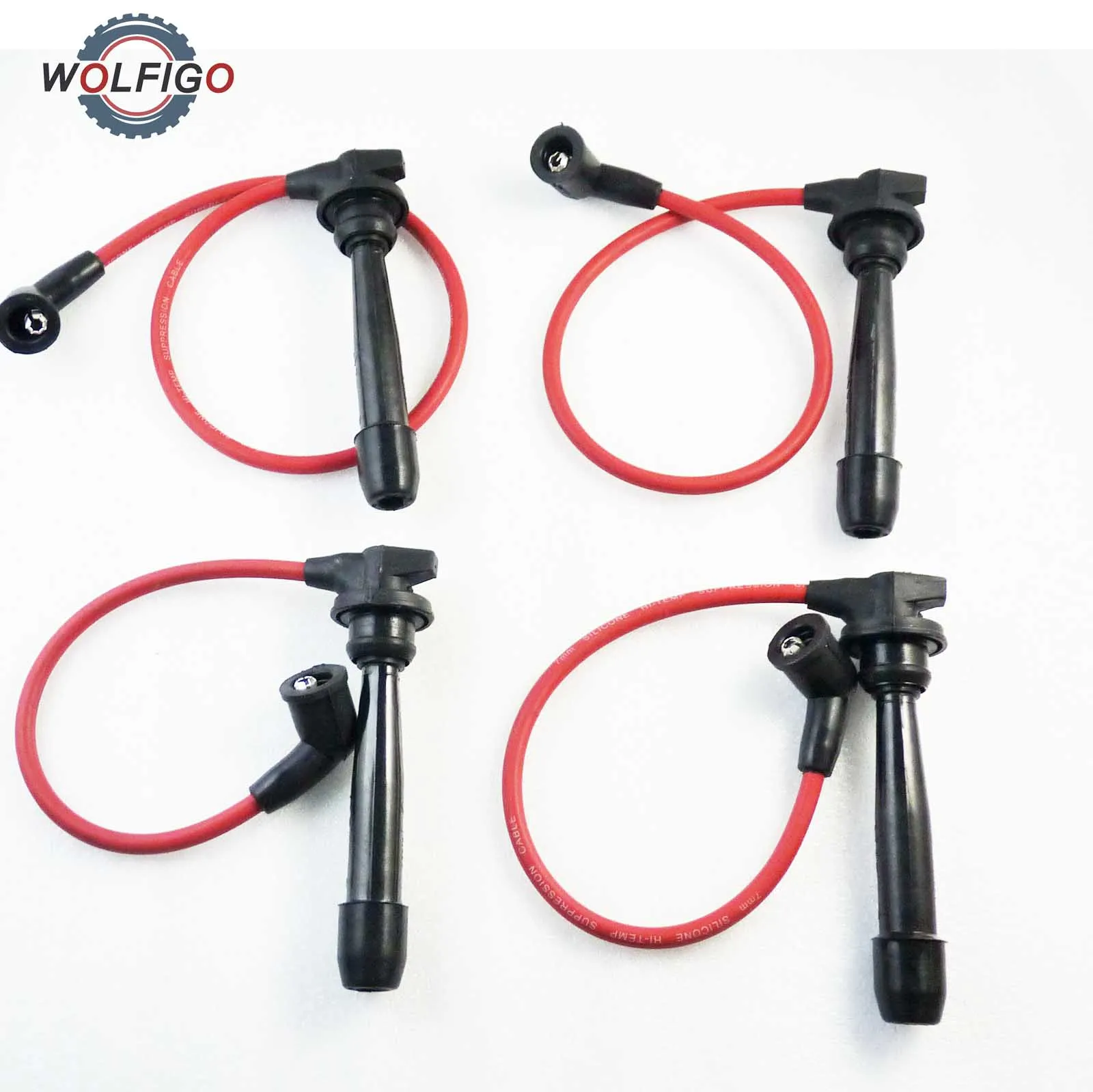 

WOLFIGO New 4pcs Ignition Spark Wire Set for 2001-2004 Hyundai Accent 1.6L-L4 27501-26D00