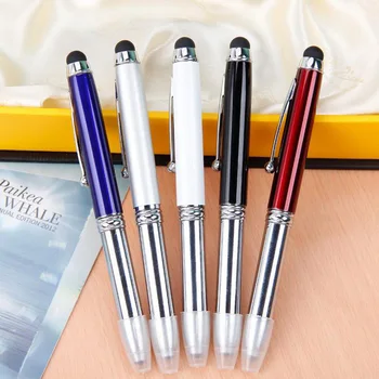 

Multifuntional Metal Rolling Ballpoint Pen For Business and School Supply Capacitive Touch LED Design 3 IN 1 Writing Tool