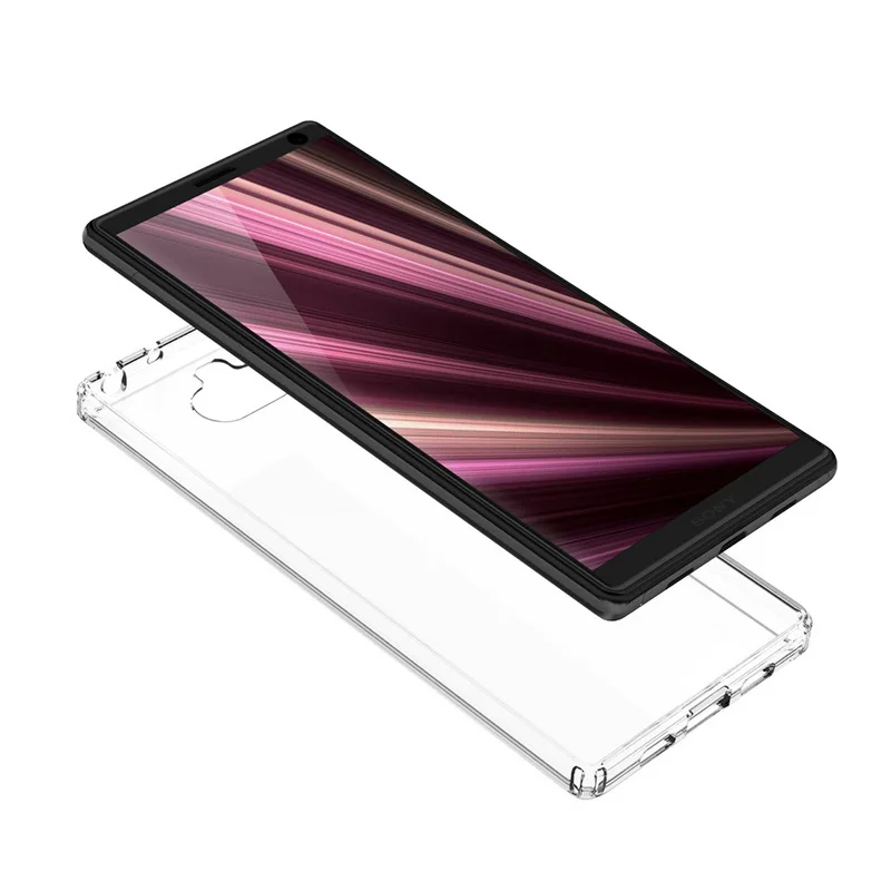 Для sony 10 Plus чехол Кристальный Гибридный Бампер прозрачная твердая акриловая задняя крышка для sony Xperia 10/10 Plus чехол для телефона чехол s Funda