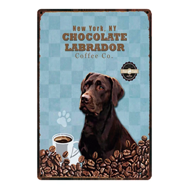 Metal Sign Chocolate Dog Coffee Co Metal Sign Chocolate Dog Coffee Co