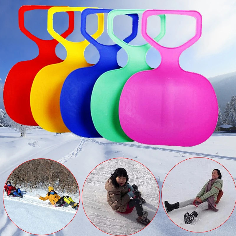 Outdoor Kids/Adult Winter Plastic Grass Skiing Sled Board Snow Sledge