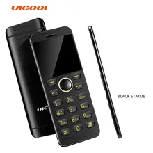 ULCOOL V16 Teléfono 1.54 Pulgadas Super Mini Card Ultrafino Cuerpo de Metal MP3 Dual SIM Card Bluetooth 2.0 Marcador Mini Móvil teléfono