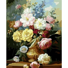 Букет ручной работы Краска высокого качества Холст Красивая краска ing по номерам Сюрприз подарок большое удовлетворение