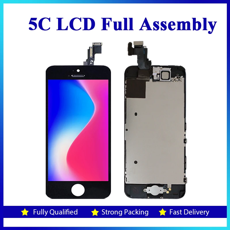 Wholesale 10 PCS/Lot 100% Tested 4.0-inch Full Set LCD for iPhone 5c of Capacitive Touch Screen Free Shipping | Мобильные телефоны