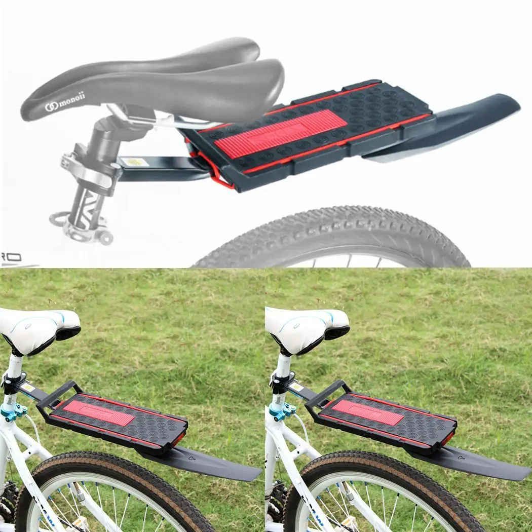 Задняя стойка велосипеда из алюминиевого сплава быстрое удаление Установка 10 кг стойка с задним крылом около 0,6 кг Велоспорт - Цвет: black