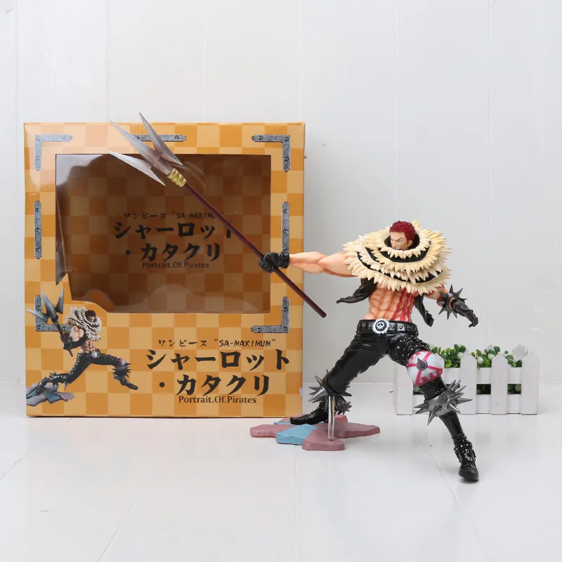 One Piece Charlotte Katakuri Cartoon Model Doll Pvc 22cm Anime Action Figure Toy One Piece Collectibles