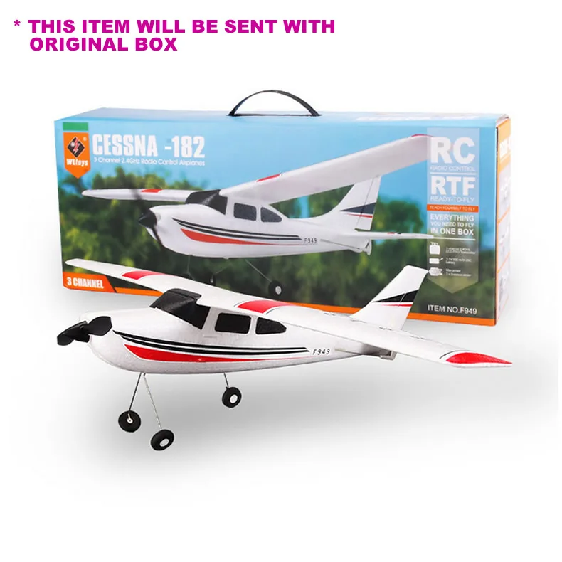 Wltoys F949 CESSNA-182 3 канала 2,4 г управления Самолет RC Самолет EPP модель самолета RTF 3 Coreless мотор уличный Дрон дети FSWB