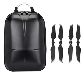 

2 Pairs Propeller+Hard Shell Carrying Backpack Bag Case Waterproof Anti-Shock for Dji Mavic 2 Pro/Zoom