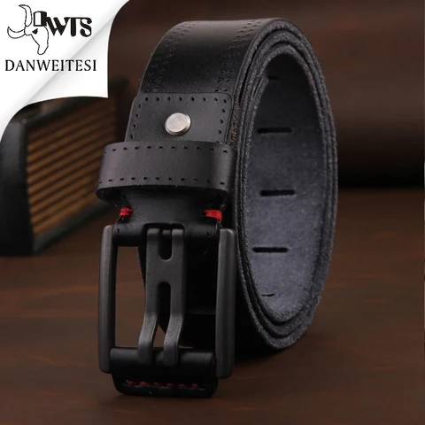 [DWST] 2019 mens luxury belt leather mens belts cinturones hombre pin buckle ceinture male business designer belts men quality Pakistan