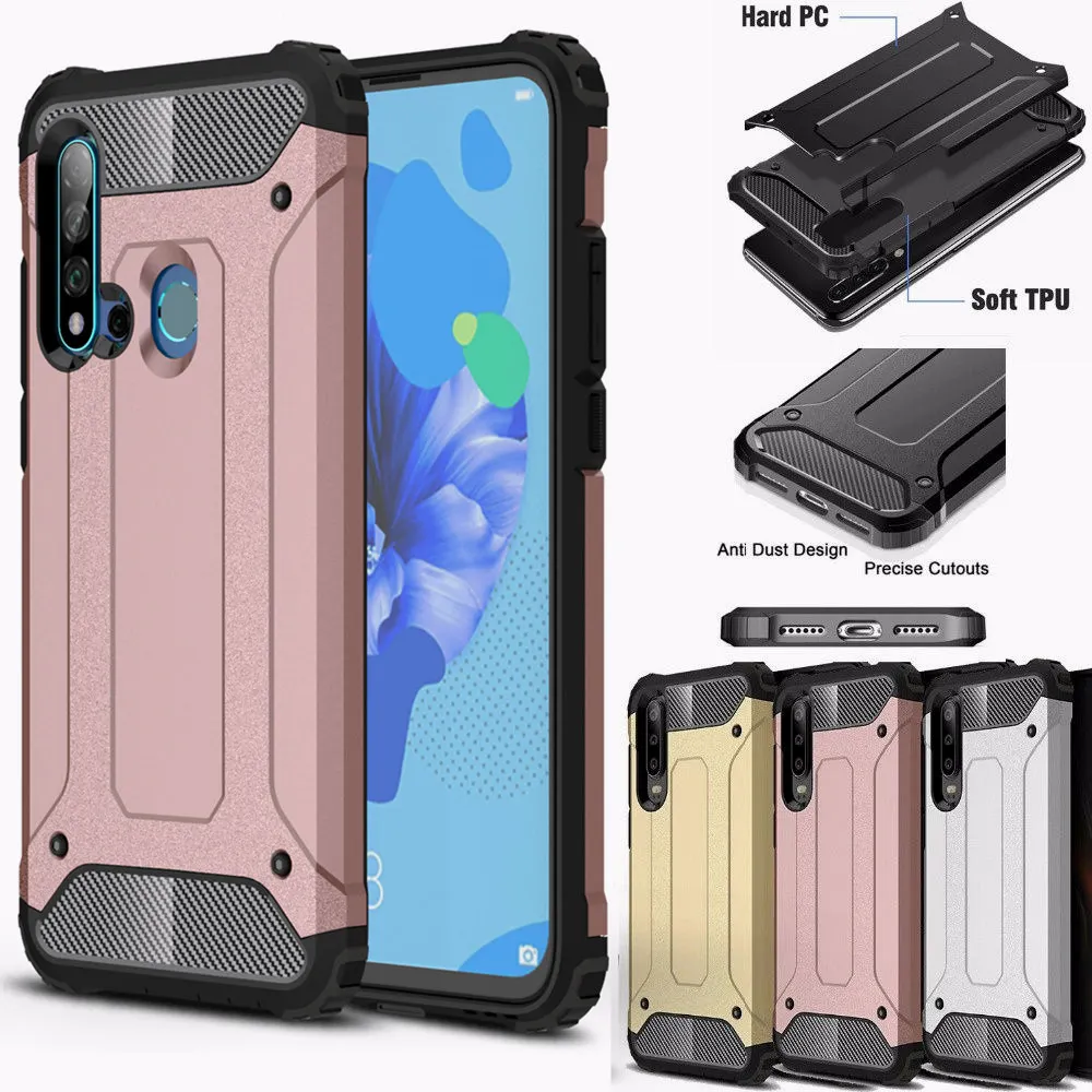 

Hybrid Armor Phone Case For Huawei P20 Lite 2019 / Nova 5i PC +TPU Protective Cover For Y9 Prime 2019 / P Smart Z Rugged Coque